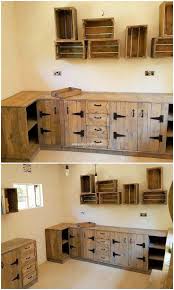Having A Kitchen Cabinet Design Of Wood Pallet In Your Kitchen Area Is Another One Of The Main Nece Pallet Kitchen Cabinets Wood Furniture Plans Pallet Kitchen