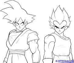 Five years have passed since goku and his friends defeated piccolo jr. How To Draw Goku And Vegeta Step By Step Dragon Ball Z Coloring Home