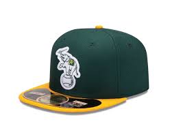 New Era 59fifty Oakland A S Batting Practice Hat Stomper Logo Diamond Print Fabric Fitted Hats Oakland Athletics 59fifty Hats