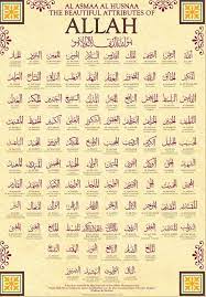 Makna yang terkandung dalam setiap nama juga adalah makna. Asma Ul Husna 99 Names Of Allah Allah Kutipan Pelajaran Hidup Kaligrafi