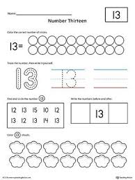 Number 13 Practice Worksheet Preschool Math Numbers Numbers Kindergarten Preschool Number Worksheets