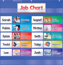 Scholastic Class Jobs Pocket Chart Blue