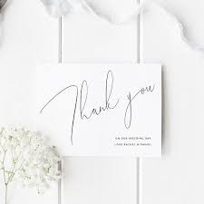 Calligraphy Wedding Thank You Cards Thank You Card Set Etsy Thank You Card Design Calligraphy Cards Thank You Cards