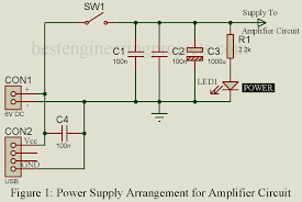 Voltage regulator as audio amplifier schematic circuit diagram. Stereo Amplifier Circuit Diagram Engineering Projects