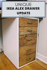 Kitchen countertops can be combined with ikea drawer units like the helmer or alex as desk legs with storage. Alex Drawer Upgrade Ikea Hack Ikea Alex Drawers Ikea Hack Ideas Ikea Furniture Hacks