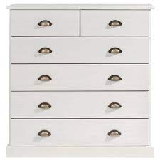 4 schublade kommode holz kommode lagerung freistehenden schrank indoor. Kommode Paris Mit 6 Schubladen Weiss Kommode Real De