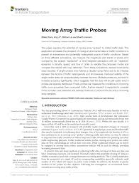 PDF) Moving Array Traffic Probes