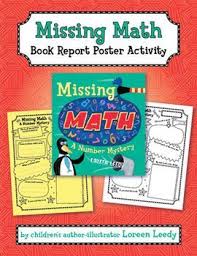 Missing Math Book Report Poster Activity Math Books Math Book Activities Book Report