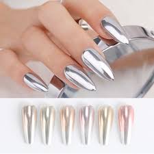Paint your ring finger silver; Lubelski Two Color Shining Mirror Powder Nail Art Glitter Pigment Decor Manicure Tool Walmart Canada