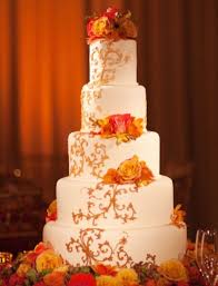 Fall Theme Orange Wedding Cake Fall Wedding Cakes Orange Wedding Cake Wedding Inspiration Fall