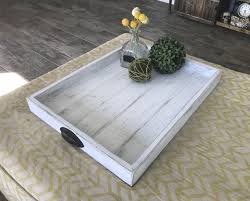 Custom Engraved Ottoman Tray Wooden Serving Tray Monogrammed Ottoman Tray Coffee Table Square Wooden Serving Trays