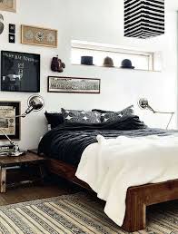 Colors and green brown black when it comes to dorm room ideas for guys and what to pull on those walls turn those drab walls into a collage of your favorite bands and artists for an. 20 Masculine Black And White Bedroom Ideas For Men Bedroom Interior Men S Bedroom Design Masculine Bedroom Design