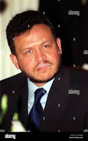 King Abdullah bin al Hussein of Jordan, in London during a visit to  Britain, the first since his succession to the throne after the death of  his father in February 1999 Stock