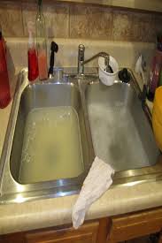 kitchen: elegant clogged kitchen sink