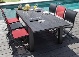 Table De Jardin Flo 180 X 240 Cm Plateau Hpl Oceo Table De Jardin Mobilier Jardin Mobilier Exterieur