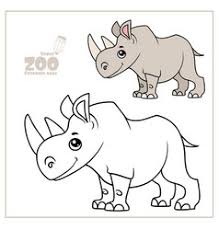 Safari coloring page 1001 coloringpages animals rhino. Rhino Coloring Page Vector Images Over 110