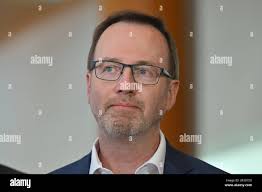 Greens senator David Shoebridge at a press conference at Parliament House  in Canberra, Monday, May 22, 2023. (AAP Image/Mick Tsikas) NO ARCHIVING  Stock Photo