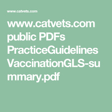 Www Catvets Com Public Pdfs Practiceguidelines Vaccinationgls Summary Pdf Public Teaching Art Cat Health