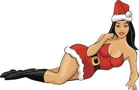 Amazon.com: Sexy Big Boob Woman in Santa Costume Cartoon Pen Art Vinyl  Decal Sticker (12