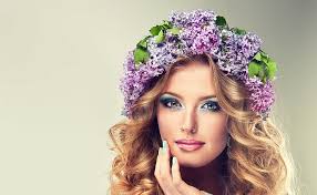 A collection of the top 36 flowers phone wallpapers and backgrounds available for download for free. Hd Wallpaper Girl With Flowers Women S Purple Petaled Flowers Headdress Girls Wallpaper Flare