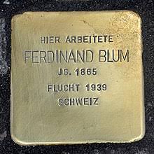 1 matches, 0 won, 0 draw, 1 lost. Ferdinand Blum Wikipedia