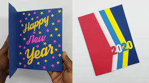You can design your new year greeting card in a style totally different from traditional greeting 7. Beautiful Diy Handmade Happy New Year 2020 Card Idea Greeting For New New Year Cards Handmade Simple Birthday Cards Happy New Year Cards