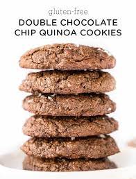 Double Chocolate Chip Quinoa Cookies Queen Of Quinoa Recipe Quinoa Cookies Quinoa Dessert Recipes Cookie Recipes