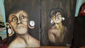 Pinturas de Arte Huorani Franklin Vargas