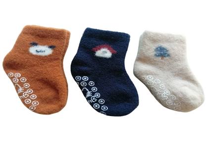 Cdeck Baby Rabbit Wool Anti-Skid Winter Socks |3 Pair Pack