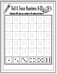 Roll Trace Numbers 11 20 Early Learning Dice Game Elementary Math Centers Numbers For Kids Math Centers Kindergarten