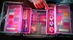Barbie makeup set tutorial for children.<a name='more'></a> Kit for girls. Cute video