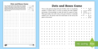 Dots And Boxes - Dot To Dot Square Game - Primary Resources