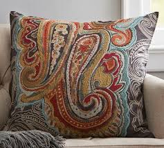 Houston Paisley 160 Pillow Cover Paisley Pillows Pottery Barn Pillows Paisley Throw Pillows