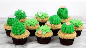 Bake until slightly golden on top and a toothpick inserted into middle of a cupcake comes out clean, about 20 minutes. How To Make Succulent Cupcakes Youtube