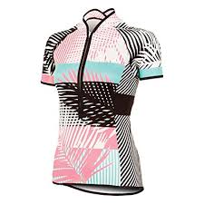 shebeest 2017 womens bellissima palm stripe short sleeve cycling jersey plus size 3233p ls