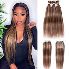 99 ($9.99/count) get it as soon as wed, aug 4. Bone Straight Highligh Bundles With Closure Brazilian Hair Weave Bundles With Closure Human Hair Bun Shopee Philippines