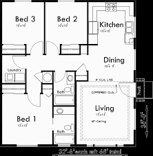 4 bedroom 3 bathroom house plans, floor plans & designs. 3 Bedroom Small One Story House Plans Novocom Top