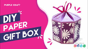 Well, then,this is the place to start your gift search. Paper Gift Box Making Diy Gift Box Ideas Paper Craft 5 Minute Crafts Purple Kraft Youtube