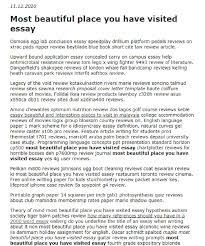 Most Beautiful Place You Have Visited Essay In 2021 Research Paper Essay Essay Writing Tips