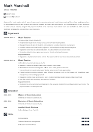 Music Teacher Resume Example Template Iconic Teacher Resume Examples Teacher Resume Jobs For Teachers