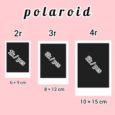 Ukuran cetak pas foto, foto 4r, 3r, 10r, bagi anda yang ingin mencetak foto sendiri, berikut ini tabel ukuran foto dalam centimeter dan inchi Harga Ukuran Polaroid