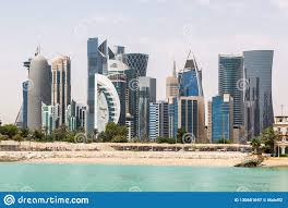 It is qatar's fastest growing city,. Die Skyline Von Doha Katar Moderne Reiche Nahostliche Stadt Redaktionelles Stockfotografie Bild Von Meer Antenne 130601697