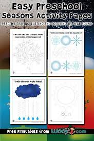 When children are allowed to fill in coloring sheets they will often display parts of their personality by favoring some colors over others or by coloring in a particular fashion. Easy Preschool Seasons Activity Pages Woo Jr Kids Activities
