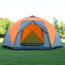 Large Double-layer 3 Open Door 6 Corner Can Live 10 People Manual Outdoor  Camping Tent
