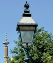 Vintage 1940 s westinghouse sink bowl incandescent street light. Georgian And Victorian Street Lighting