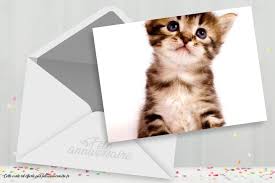 C'est bientôt pâques, un anniversaire, halloween, noël, ou la fête des mères ? Carte Anniversaire Chaton A Imprimer Carte Gratuite Carte Chat