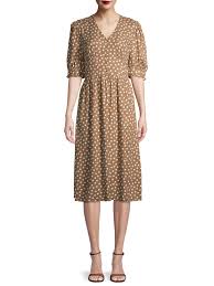 Time And Tru Time And Tru Women S Midi Dress Walmart Com In 2020 Womens Midi Dresses Dresses Simple Summer Dresses