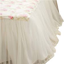 Cribs skirts or dust ruffles are a great way to tie your childs nursery together and make the main piece of furniture in the room look elegant and festive. Amazon Com Lelva Dust Ruffled Bed Skirts Full Size Wrap Around Lace Bed Ruffle With Platform 18 Inch Deep Drop Cotton Floral Girls Bed Sheets White Home Kitchen