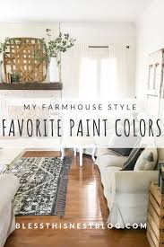 It's a creamy white that is not too white and not too yellow. Farmhouse Paint Colors My Favorites Bless This Nest