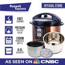 Why not have a look today. Russell Taylors Dual Pot Pressure Cooker Electric Rice Cooker 2 Inner Pots 1 Steam Rack 8l Pc 80 Shopee Malaysia